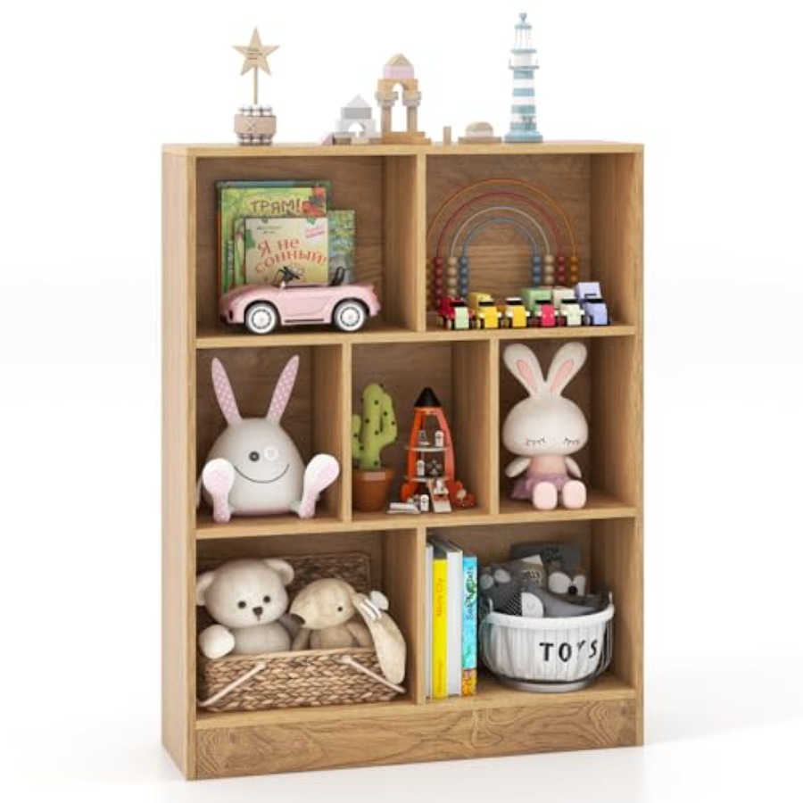 Montessori Shelf Toy - Bookshelf for Wooden Toy Storage Organizer