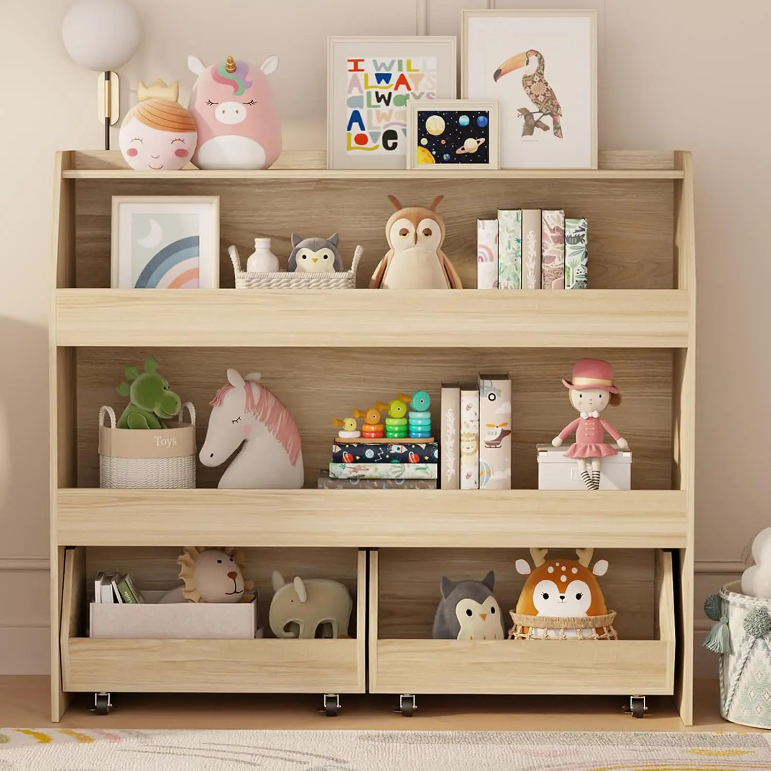 Montessori Shelf Toy - Toy Storage Organizer, 3 Tier Montessori