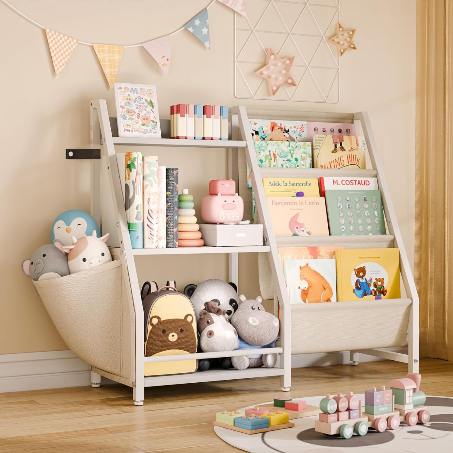 Montessori Shelf Toy - Kids Bookshelf and Toy Organizer, 3