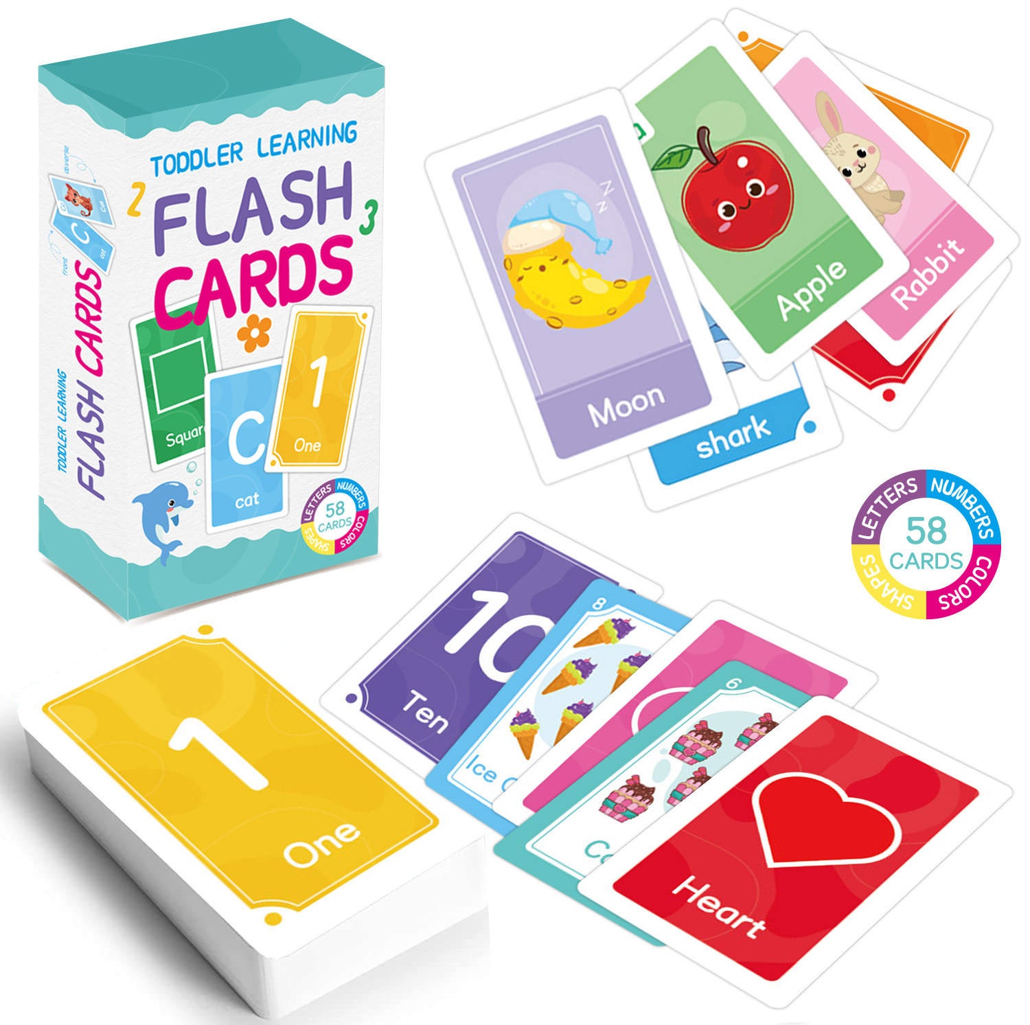 58 Pcs ABC Alphabet Flashcards – обзор и цена Kids Educational Game