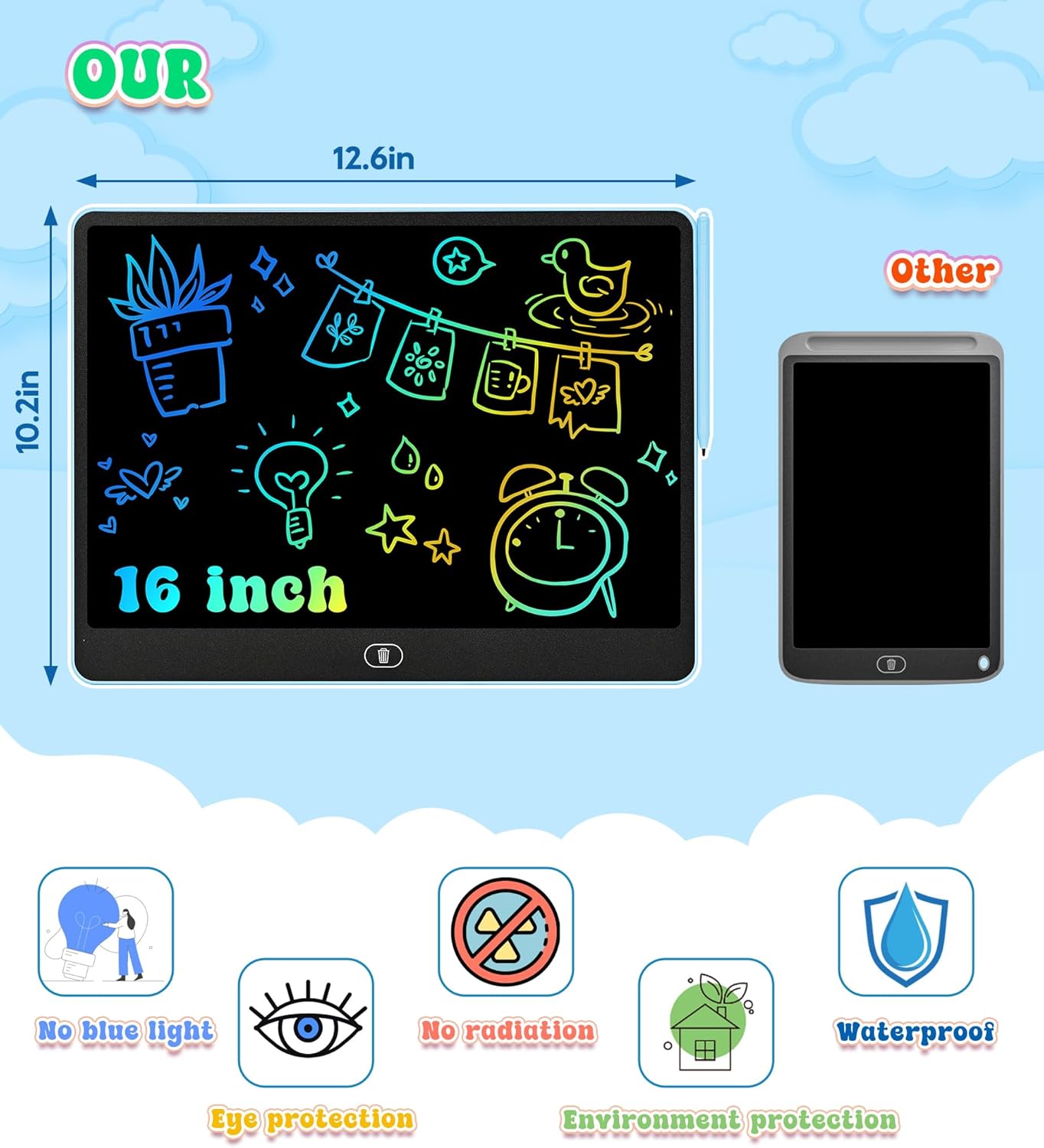 16 Inch LCD Writing Tablet for – обзор и цена Kids Education Tablets