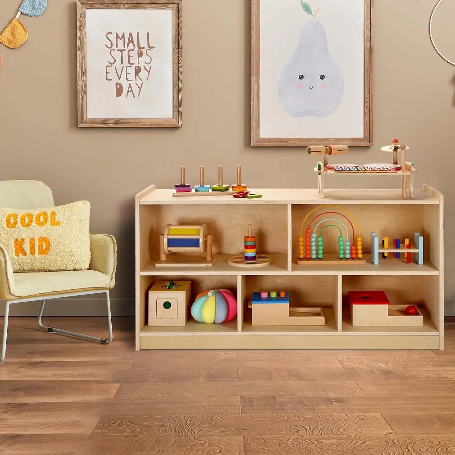 wingyz Wooden Storage Cabinet, – обзор и цена Montessori Shelf Toy