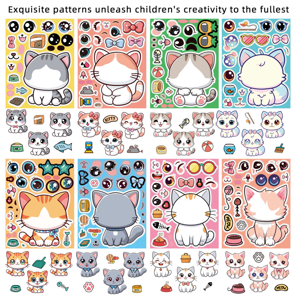 8Sheets Cat Face Changing Stic – обзор и цена Kids Education Store