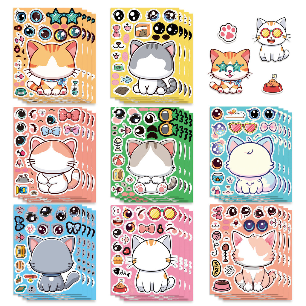 8Sheets Cat Face Changing Stic – обзор и цена Kids Education Store