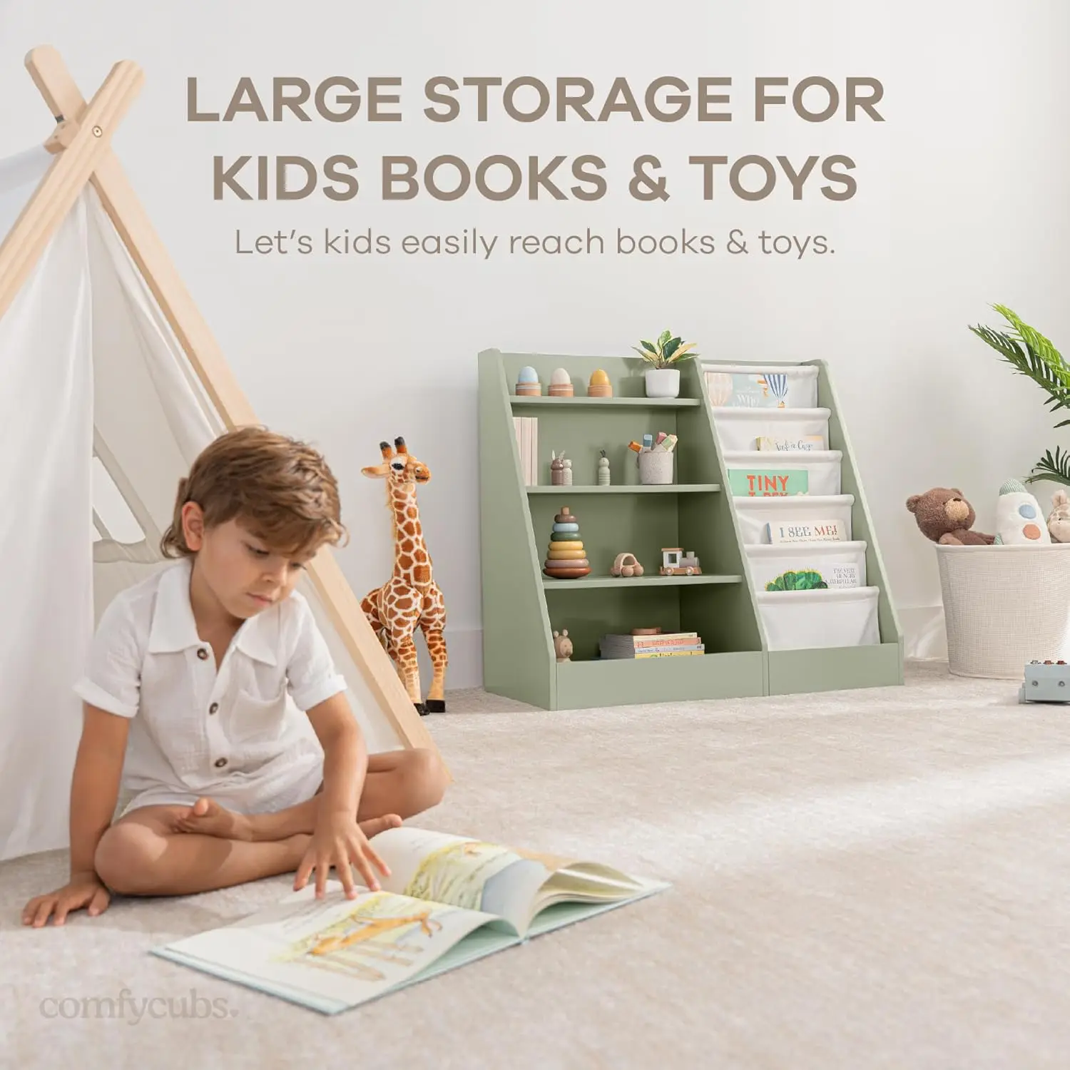 Kids Bookshelf 35.2 x 15.7 x 3 – обзор и цена Montessori Shelf Toy