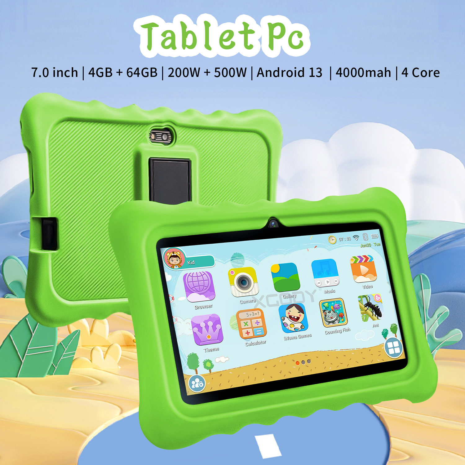 7 Inch Kids Tablet Quad Core 4 – обзор и цена Kids Education Tablets