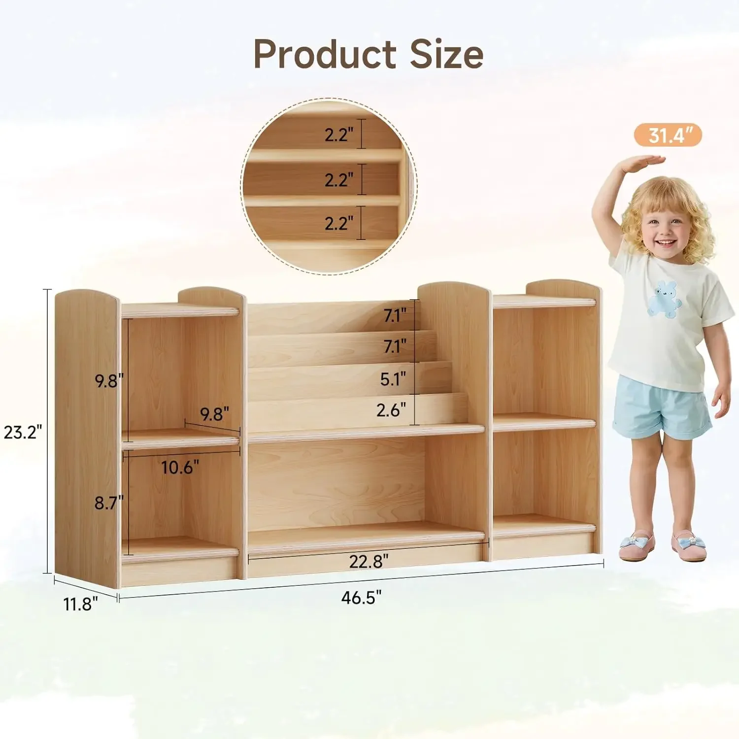 Montessori Shelf Bookshelf Toy – обзор и цена Montessori Shelf Toy