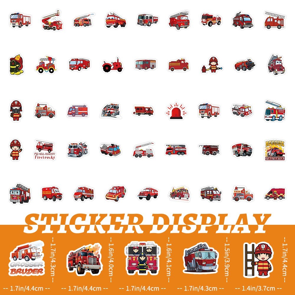 103Pcs Fire Truck Cartoon Stic – обзор и цена Kids Education Store