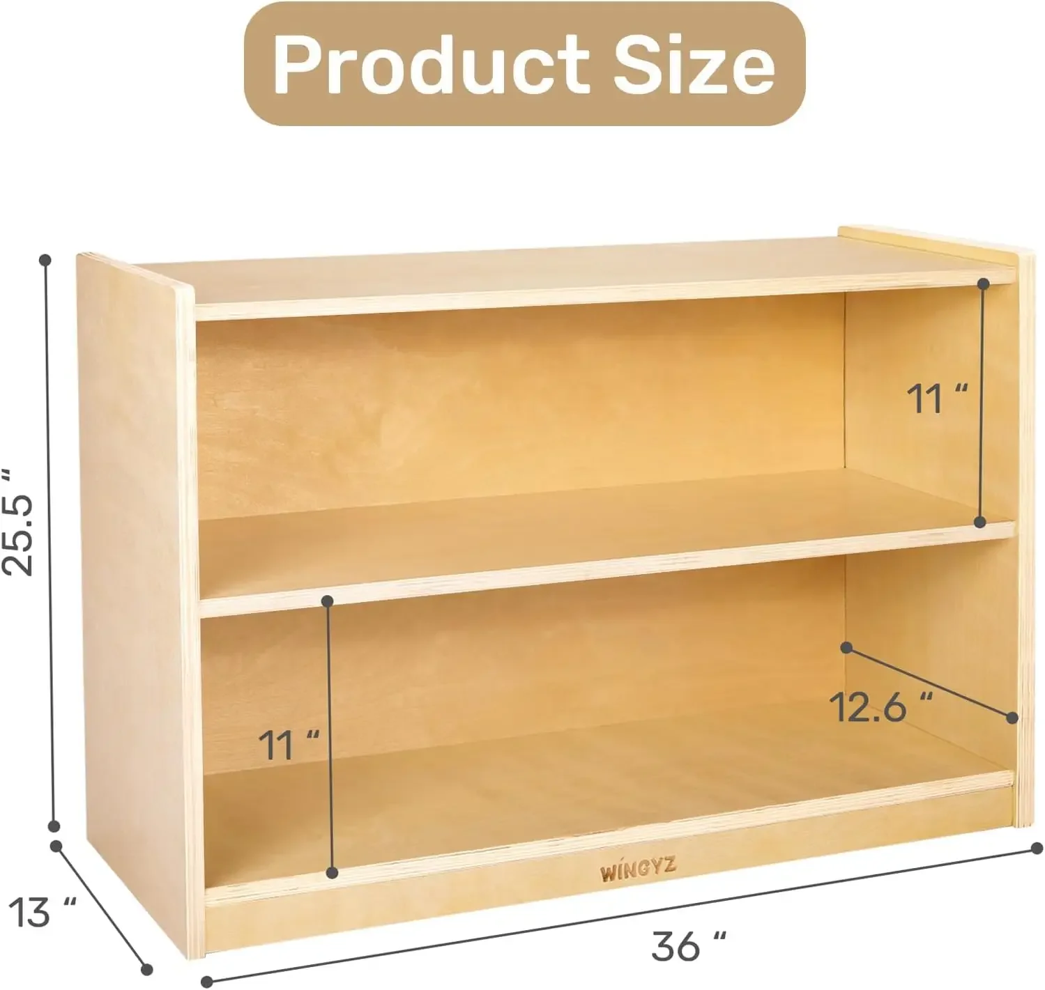 Wooden Storage Cabinet, 2-Tier – обзор и цена Montessori Shelf Toy
