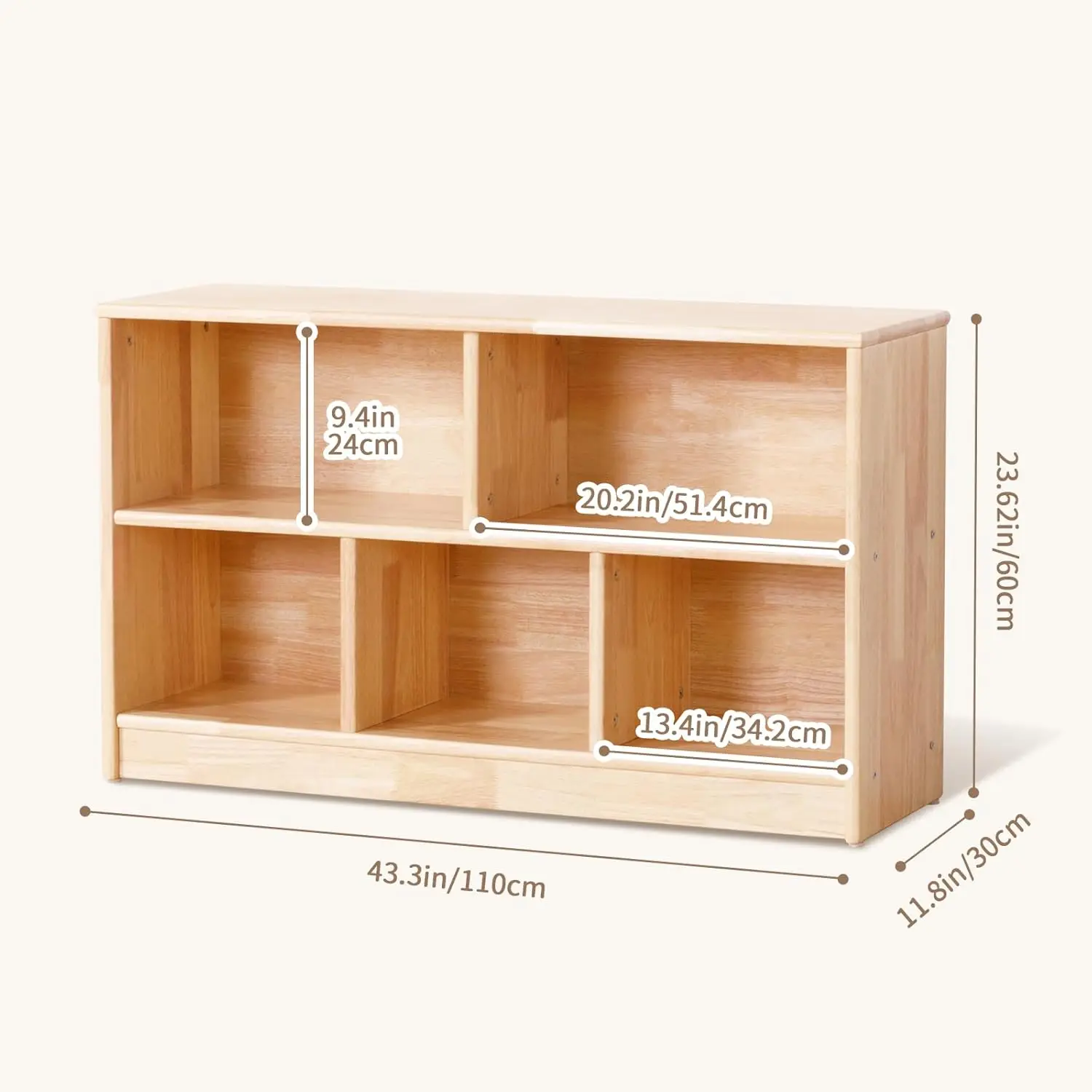 Rubber Wood 5-Compartment Mont – обзор и цена Montessori Shelf Toy