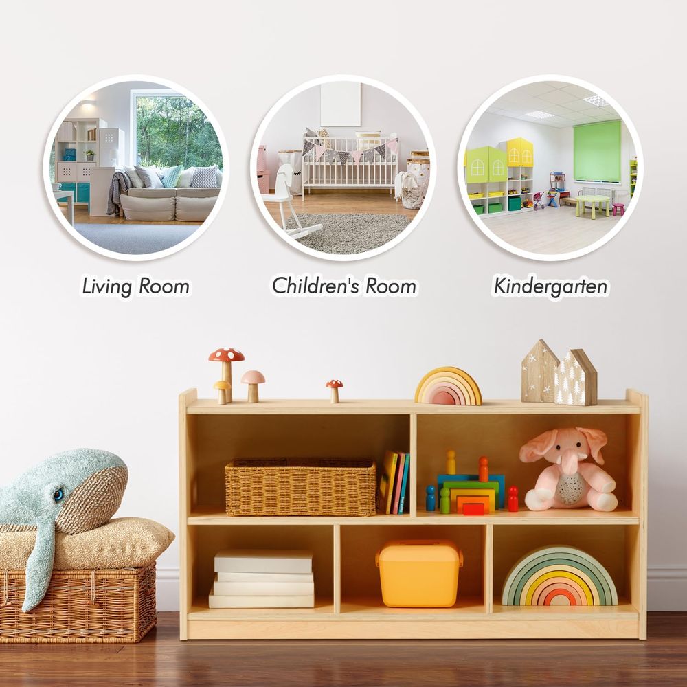 Montessori Shelf 5Section Wood – обзор и цена Montessori Shelf Toy