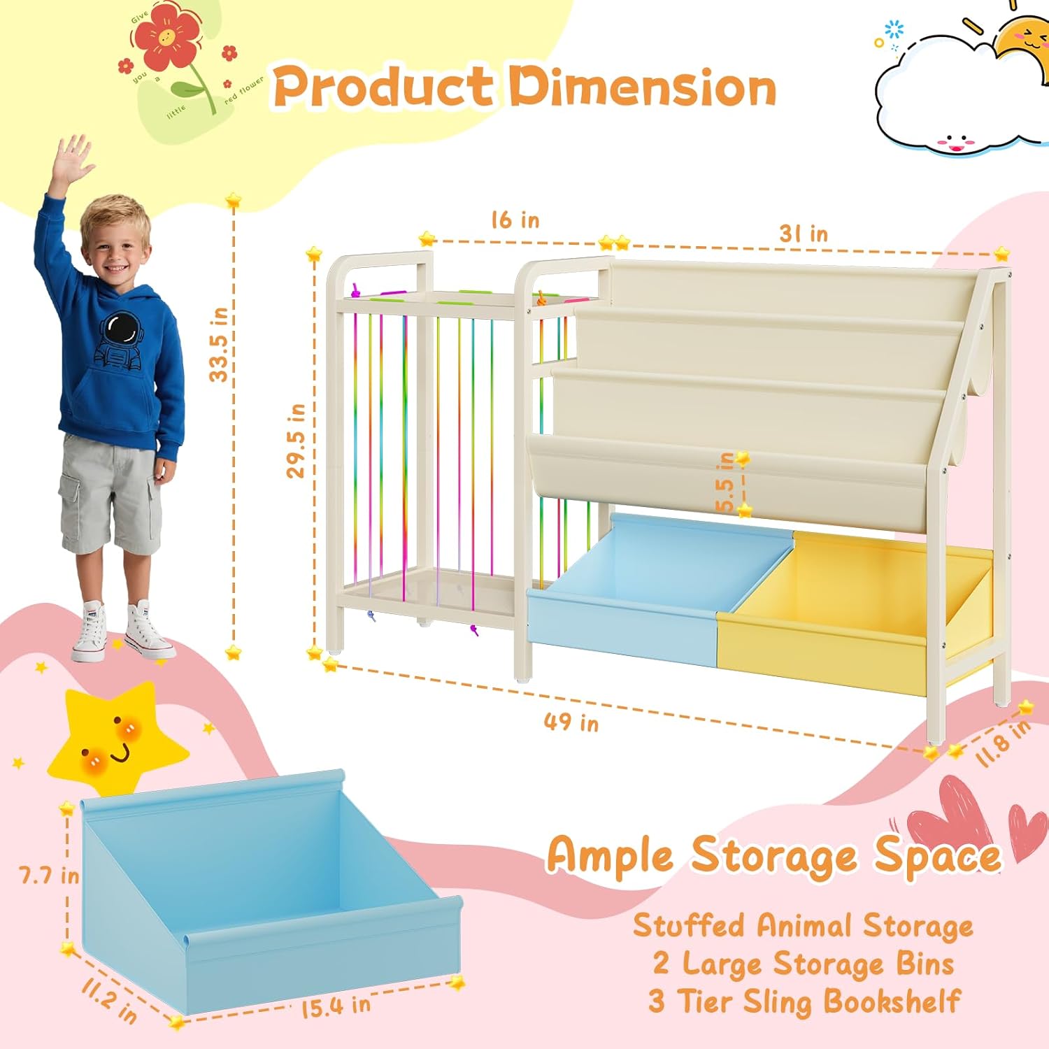 B5 Kids Bookshelf and Toy Stor – обзор и цена Montessori Shelf Toy